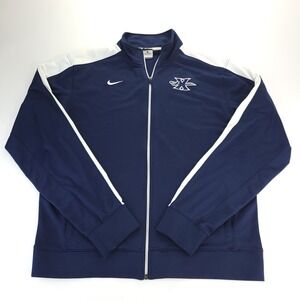 Xavier University Musketeers Jacket Mens Large Blue White Nike Full Zip